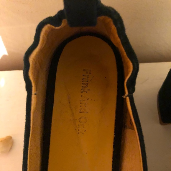 Frank and Oak Forest Green Velvet pumps - Picture 4 of 4